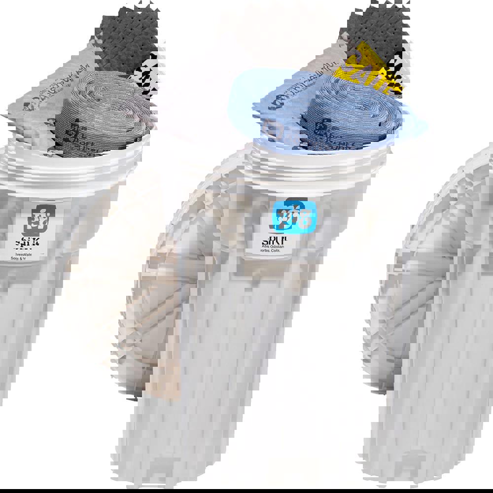 Spill Kits; Kit Type: Universal Spill Kit; Container Type: Overpack; Absorption Capacity: 21 gal; Color: White; Portable: No; Capacity per Kit (Gal.): 21 gal